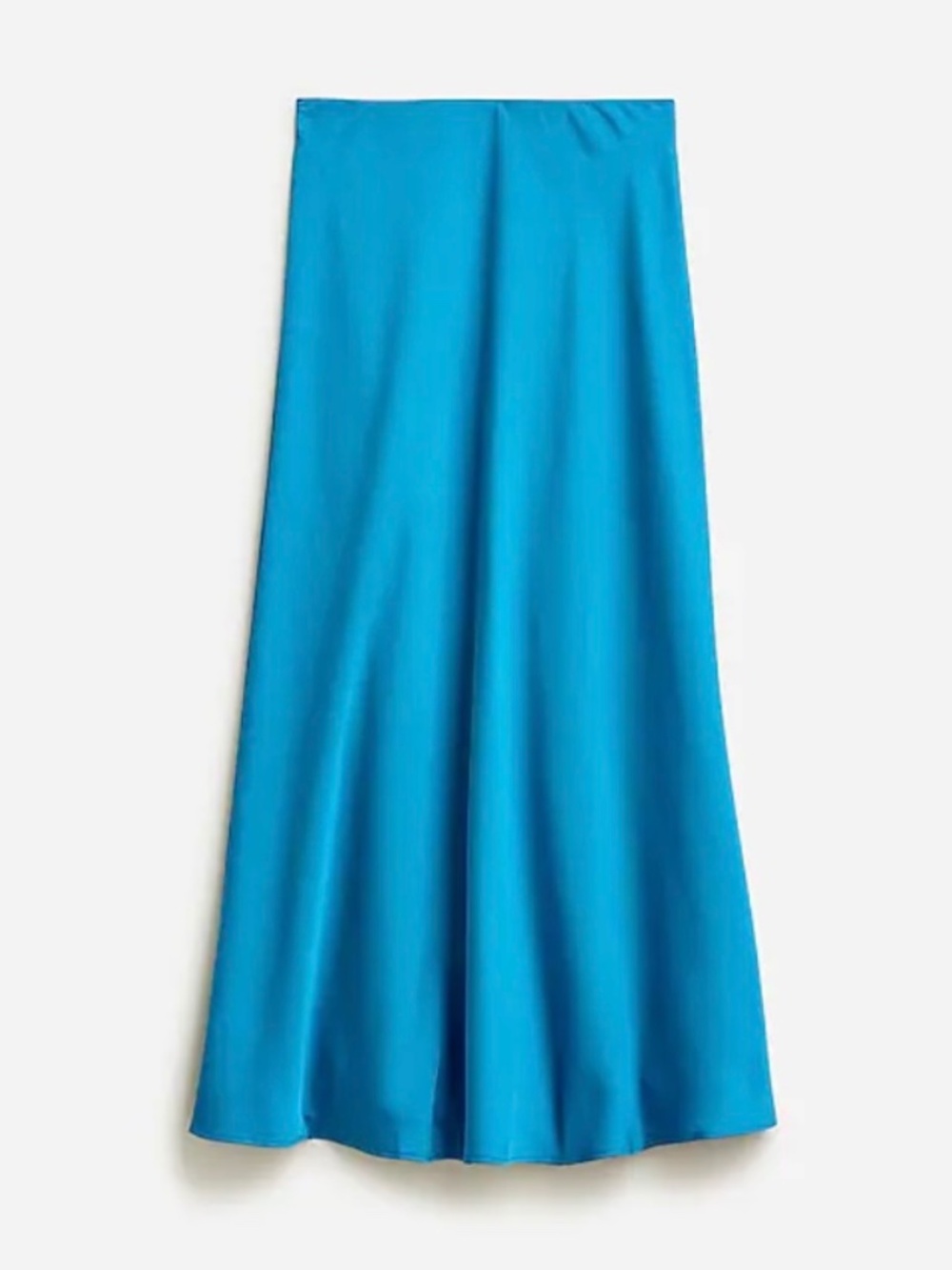 NWT J.Crew Gwyneth Slip Skirt in Bright Blue, Size XS